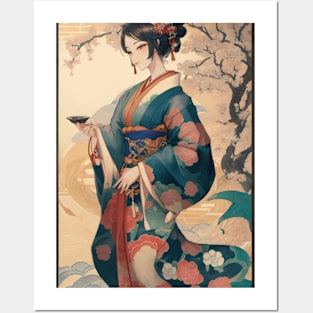 Beautiful Japanese princess Posters and Art